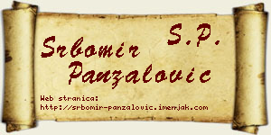Srbomir Panzalović vizit kartica